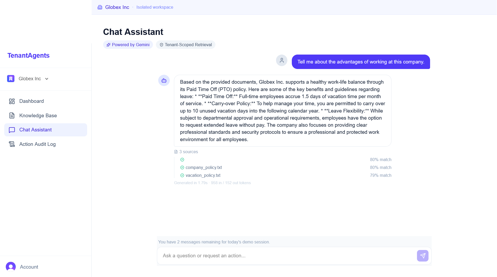 TenantAgents chat