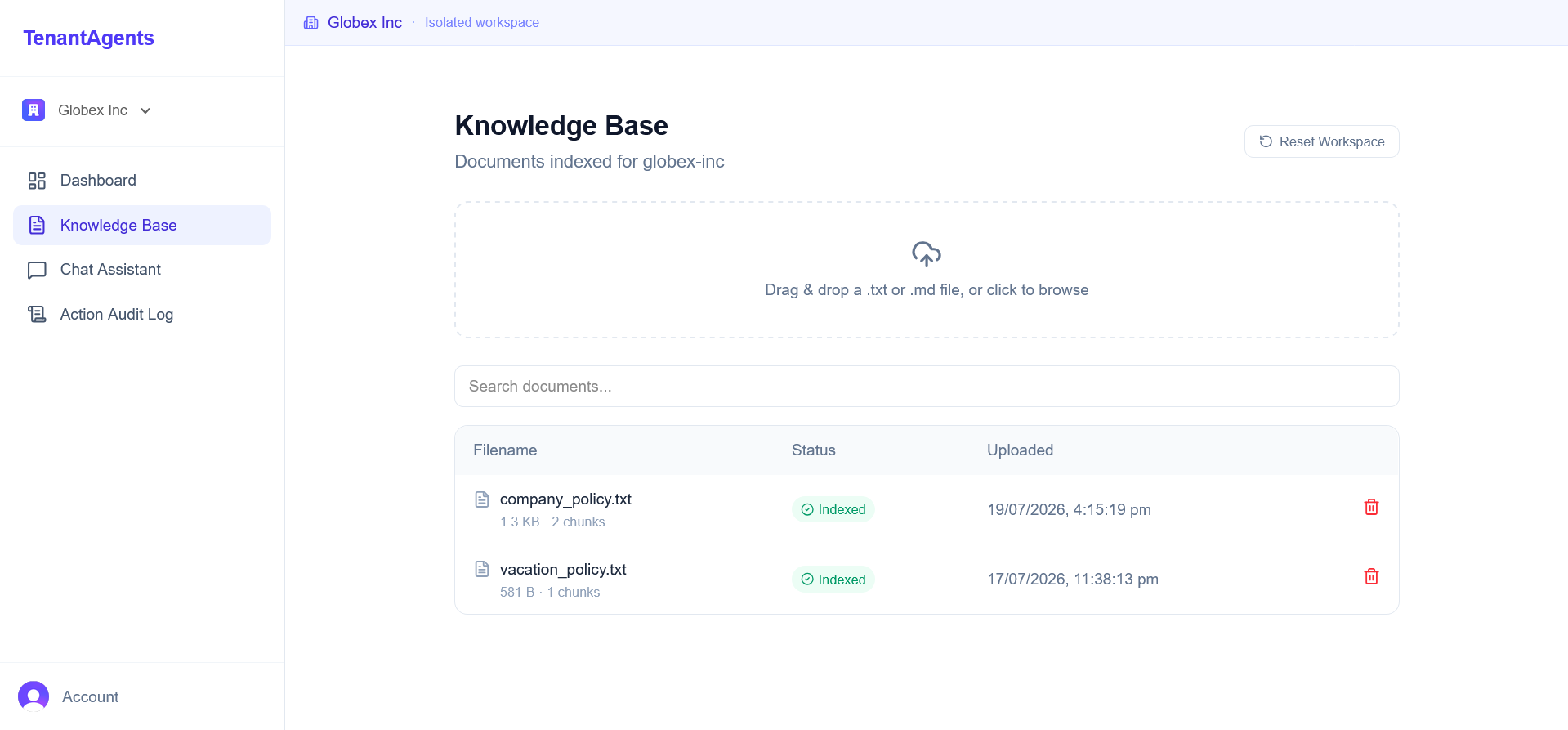 TenantAgents knowledge base